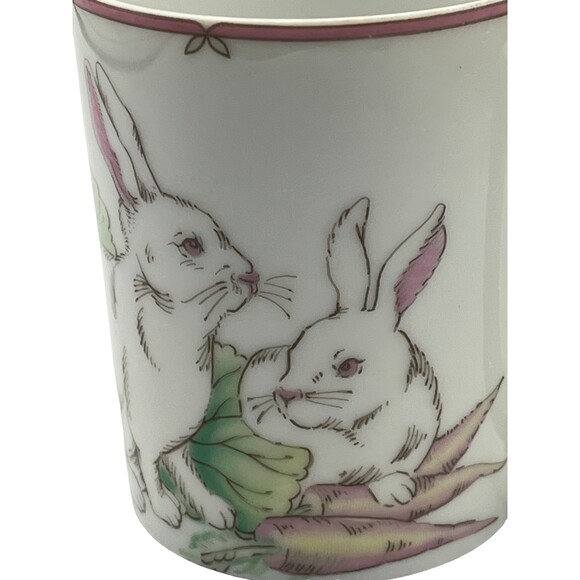 Vintage Fitz & Floyd Variations Bunny Rabbits Carrots Easter Coffee Tea Cup READ - Picture 8 of 13